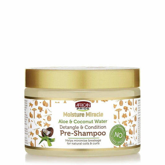 African Pride Moisture Miracle Aloe & Coconut Water Pré-shampooing - onestylbeauty