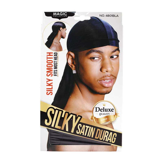 Bonnet noir Durag en satin - onestylbeauty